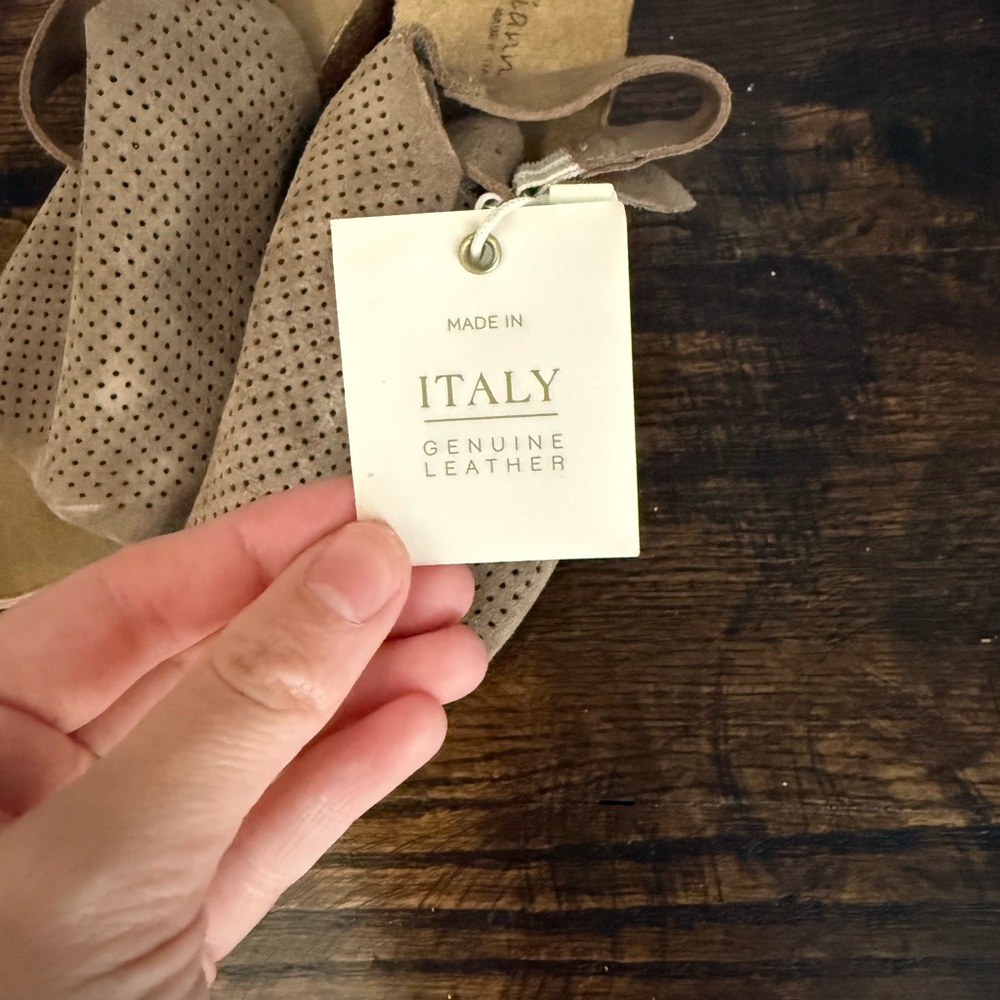 A. Giannetti Women's Tan Wedges- NEW made in Italy - Picture 3 of 9